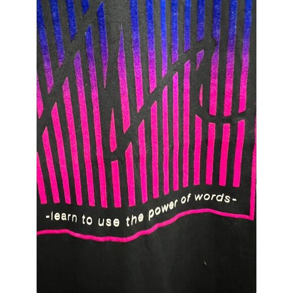 Zara Women Size L Black T-Shirt Life is an Experience Short Sleeve - Picture 4 of 4